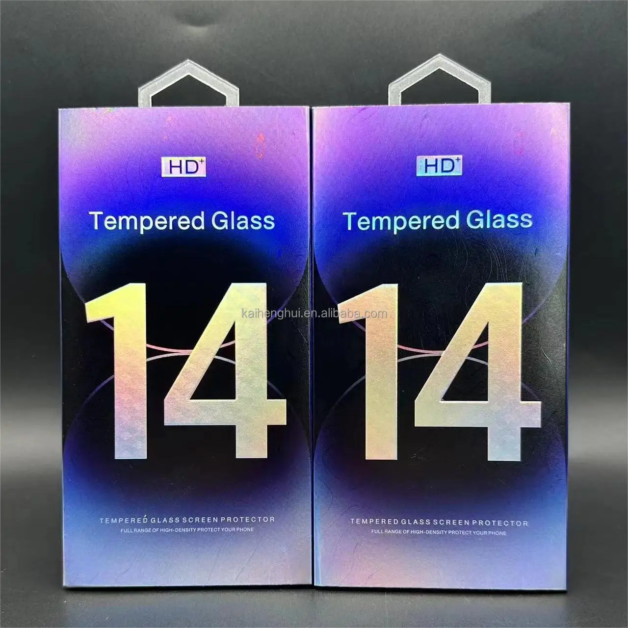 Anti shock 9h tempered glass screen packing box  screen guard protector film wrap