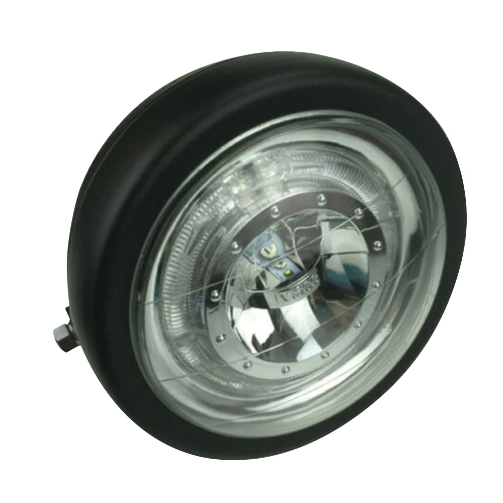 Wholesale High Quality Retro LED Headlight Grill Side Mount Cover Bracket Cafe Racer Motorcycle 1 SET