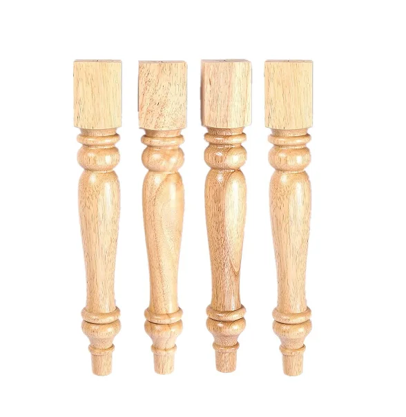 14 inch Wooden Furniture Set of 4 Turned Farmhouse Table Replacement Table Coffee Table Legs TV Bench