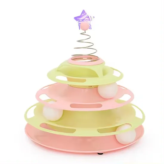 Cat Turntable Hollow Track Fun Sports Toy Self-help Teething Spinner Ball Pet Supplies