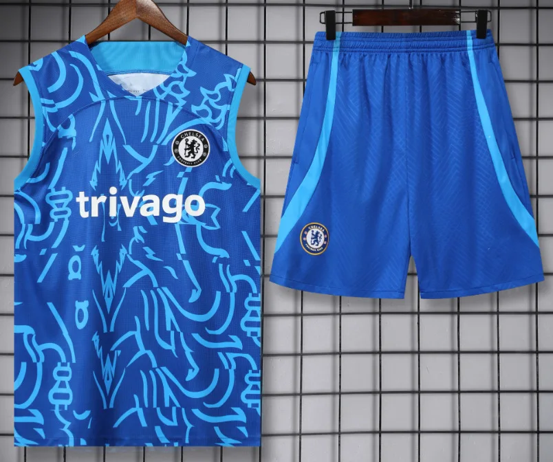 Summer EMBROIDERED LOGO SOCCER TEAM VEST SET T-shirt sports vest set club training vest