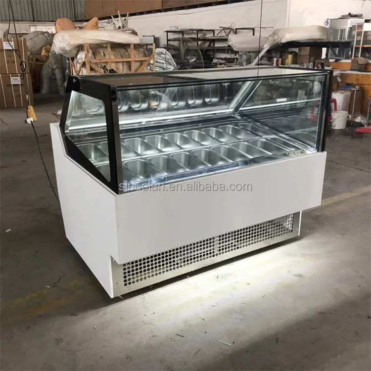 Professional manufacture gelato freezer ice cream display ice cream showcase freezer for ice cream