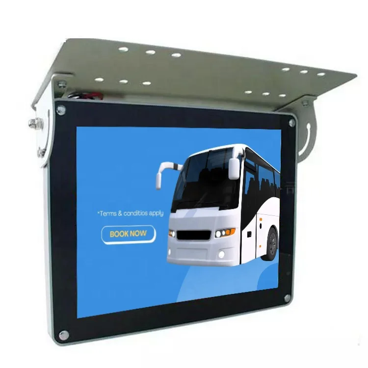 19 inch LCD DVD Bus Player LCD Advertising Display Screen Bus Hanging Monitor Small Size Screen for Bus