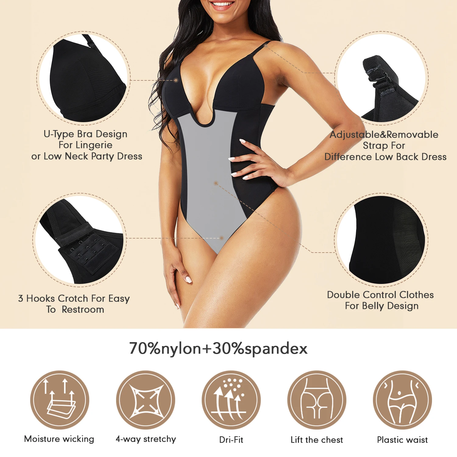  Plus Size Underwear Butt Lifter Shaper Shapers Shapewear Bodysuit For