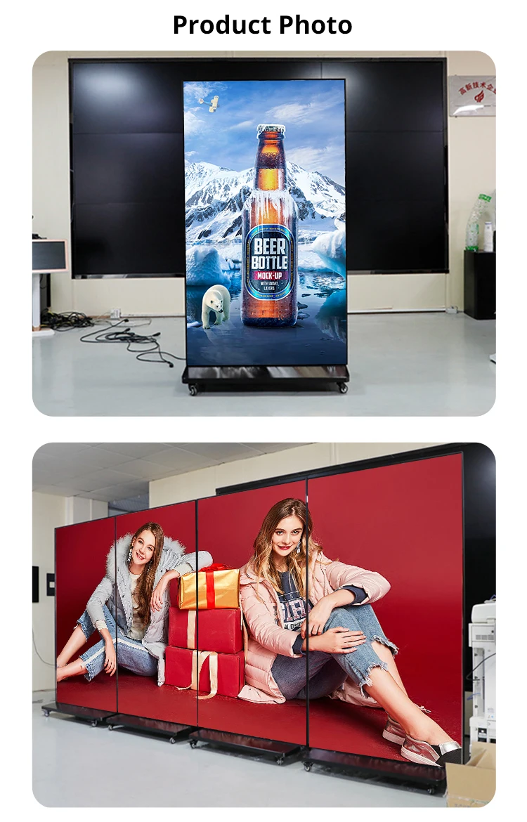 75 /85 inch Full Screen Digital Signage and display Floor Standing Advertising Display Standing Player Kiosk No touch screen