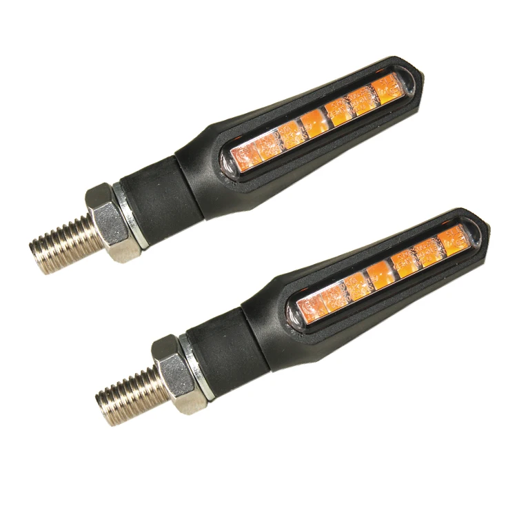 Water Flowing Sequential 7 LED Motorcycle Indicators Turn Signal Blinker Lights for Motorcycles
