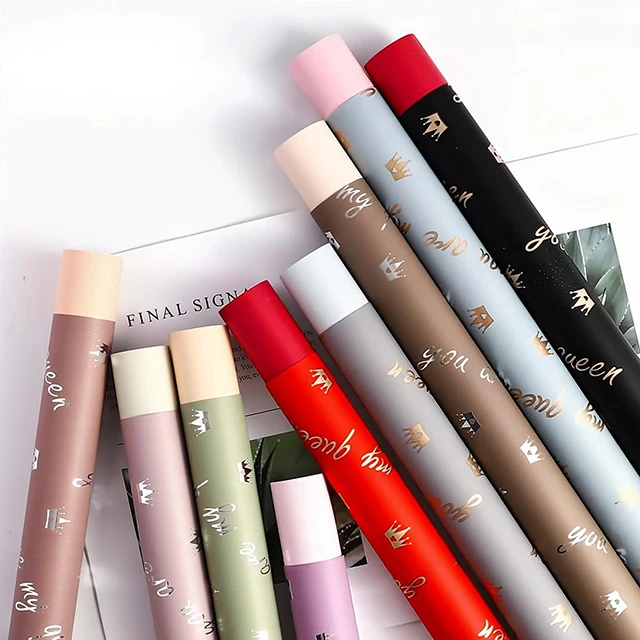 custom metallic floral tissue packing metallic luxury non woven waterproof flowers wrapping paper packaging for bouquets