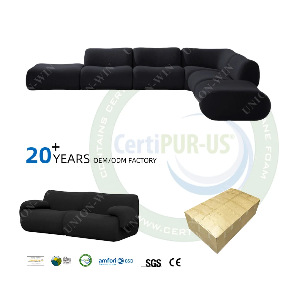 Footstool Moulder Cloud Modular Compressed Sofa Chairs Bed Sealed Vacuum Foam Set Furniture Cloud Sofa Compression Foam