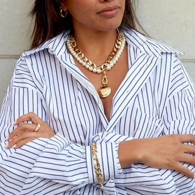 2020 Hot Accessories Beach Natural Stone Necklace Flower Color Glass Bead Long Sweater Chain Necklace