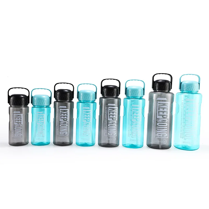 Wholesale Eco-friendly leak proof motivational gallon gym water bottle with custom logo time scale and filter straw