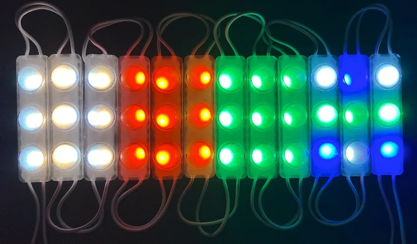 LED RGB Module lighting SMD2835 1.5W  Red Green Blue Yellow Pink Colors Single Outdoor LED Module MCPCB