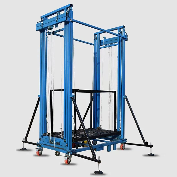 2m 3m 5m Mobile Remote Control Electric Lifting Scaffold Freight Lift Foldable Indoor Construction Electric Scaffolding Platform