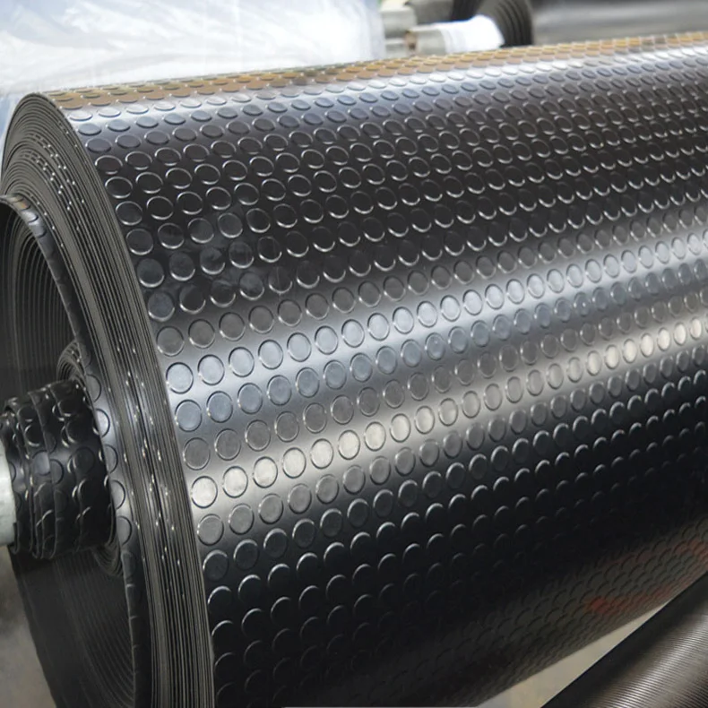 3mm round buckle pattern rubber plate buffer damping truck pad