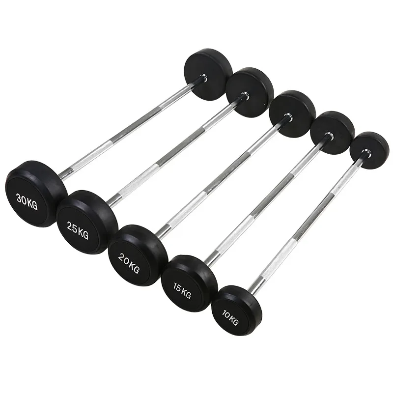 CHANGNORE High Quality Fitness Customized Lbs Straight/Curl Weight Lifting Barbell Bar For Bodybuilding