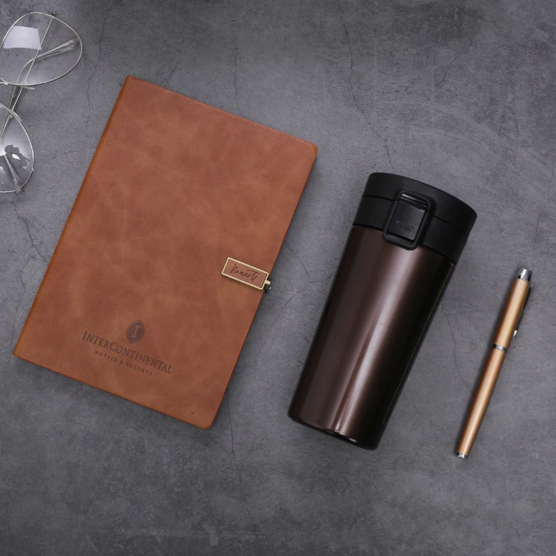 Персонализированная Подарочная Термокружка с квадратной пряжкой для ноутбука кофейные чашки металлическая ручка рекламная коробка бизнеса логотипом на заказ