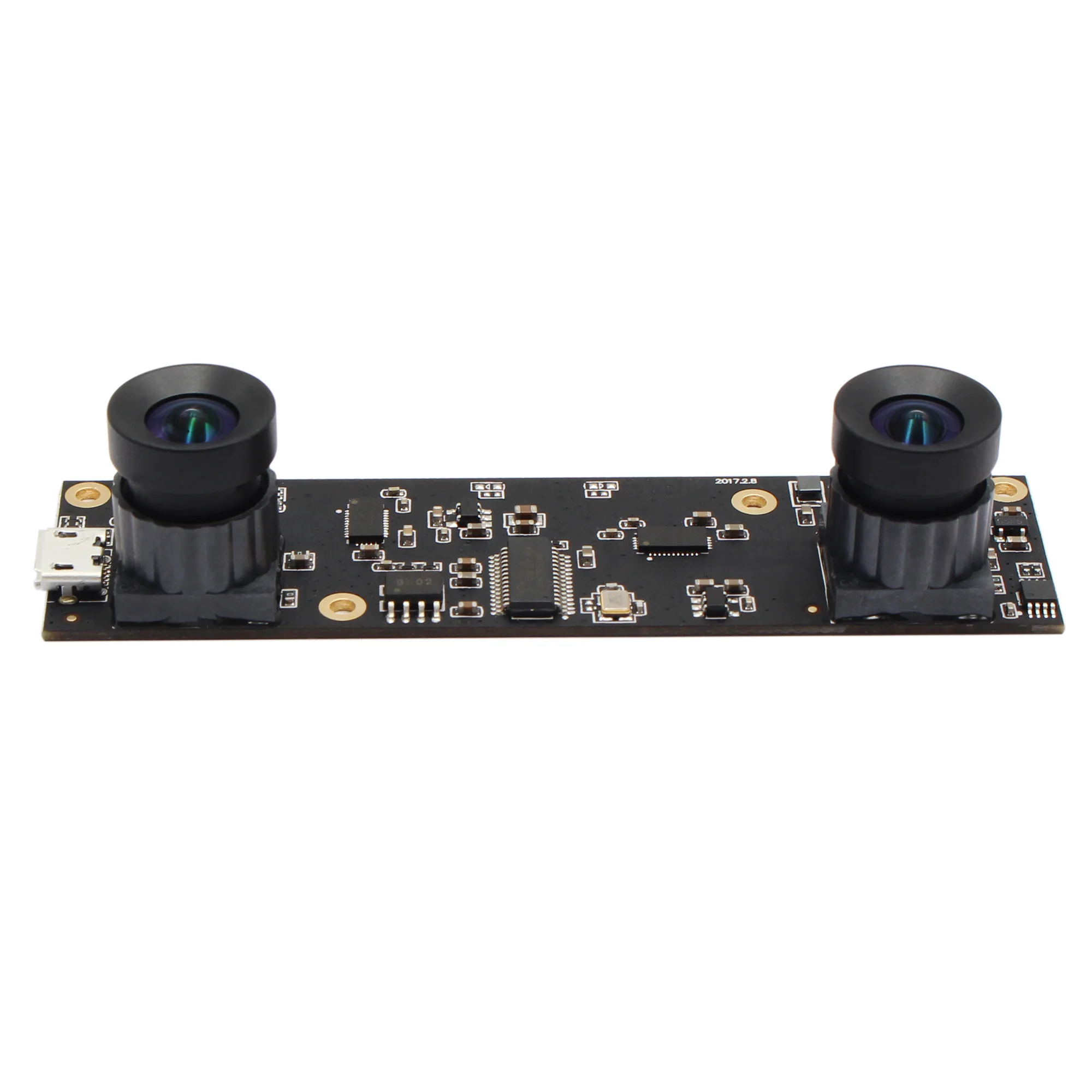 ELP 2MP 3D Stereo Dual Lens USB Camera Module with No Distortion Lens 1080P Webcam for Distance Measuring Equipment