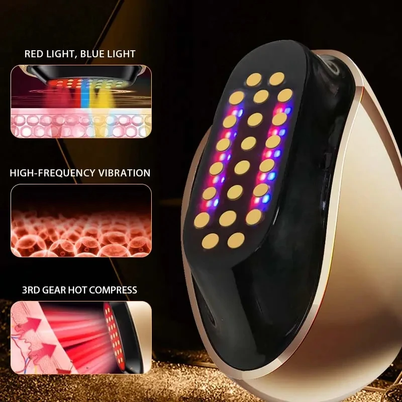 2024 Facial Vibration Skin Rejuvenation Hot Face Massager Home Beauty Led therapy Face Lifting Skin Tightening Machine