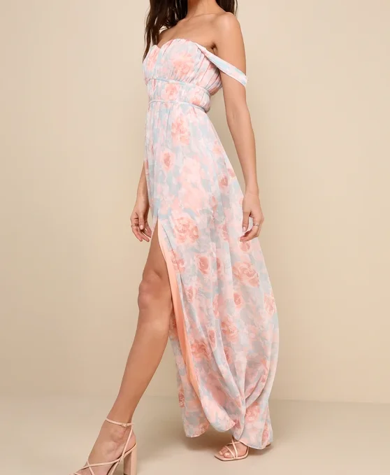 Sweet Bohemian Dress Chiffon Beach Loose Casual Dresses With Printed Floral Quinceanera Women Dress 2024