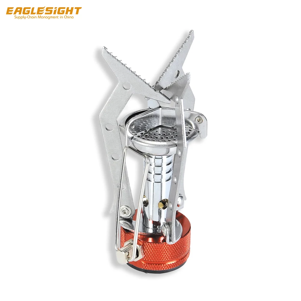 Compact & Lightweight Backpacking Gas Stove for Outdoor Camping Portable Mini Steel Stove for Butane Fuel