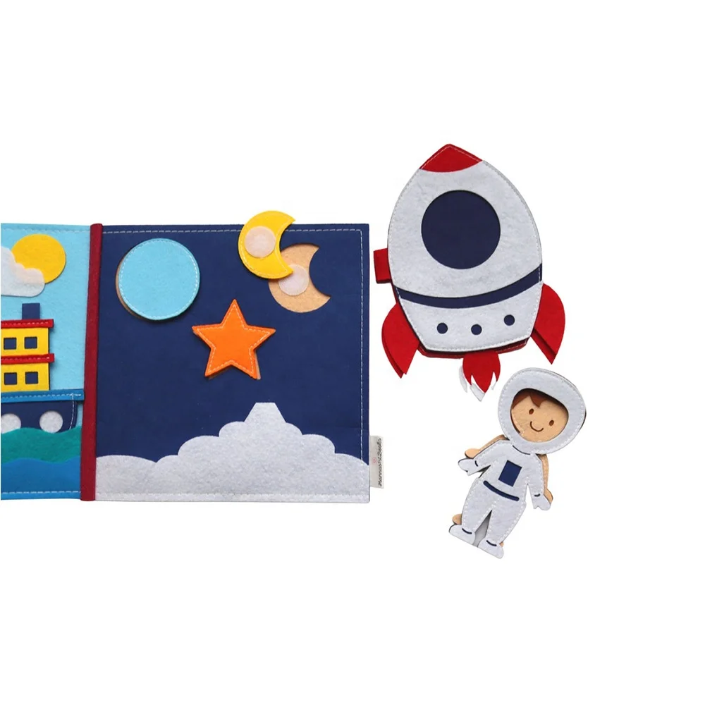 Personalized fabric Quiet Book preschool Montessori children activity book soft busy book for toddlers