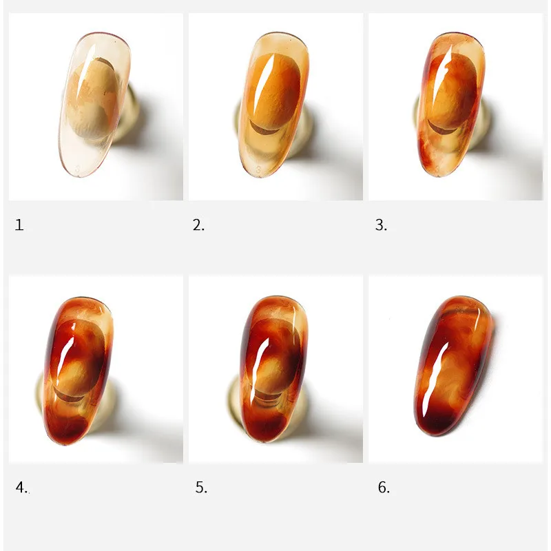  Новое поступление ногтей Янтарный Гель-лак карамельные цвета глазурованный Цветущий