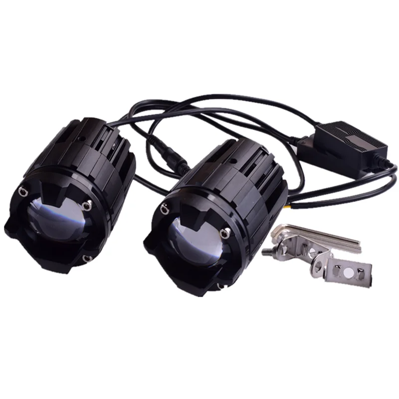 Owl Design M5 MINI Dual Color Waterproof Motorcycle led Headlights for Motorbike led Driving Spotlight Fog Work Light