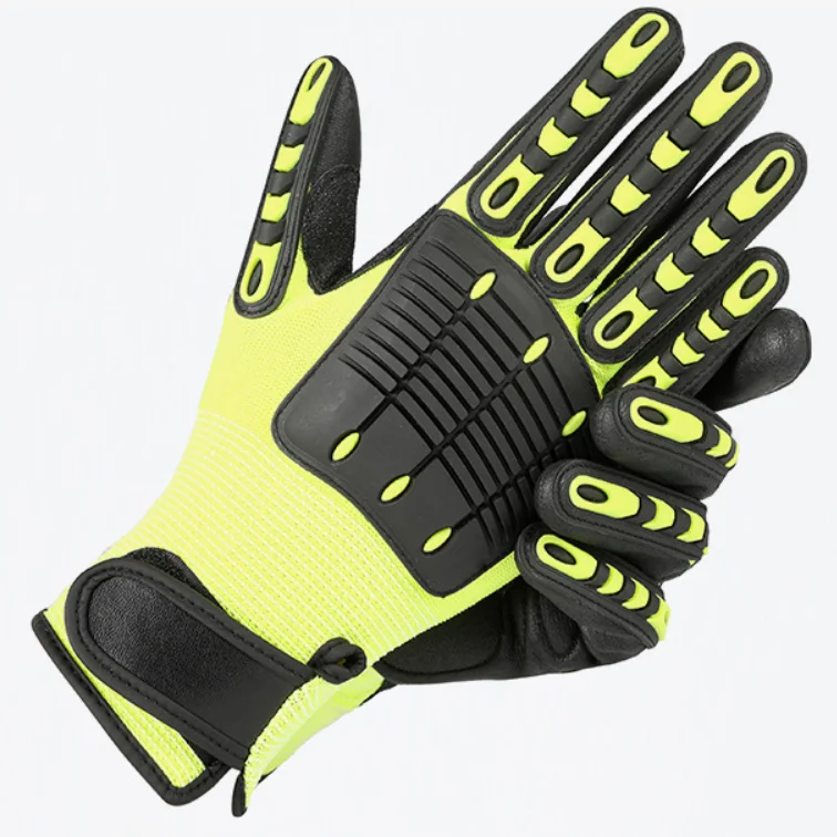 Anti Vibration Impact Resistant Safety Hand Protect Mechanical Guante TPR Impact Mechanic oil field impact Gloves