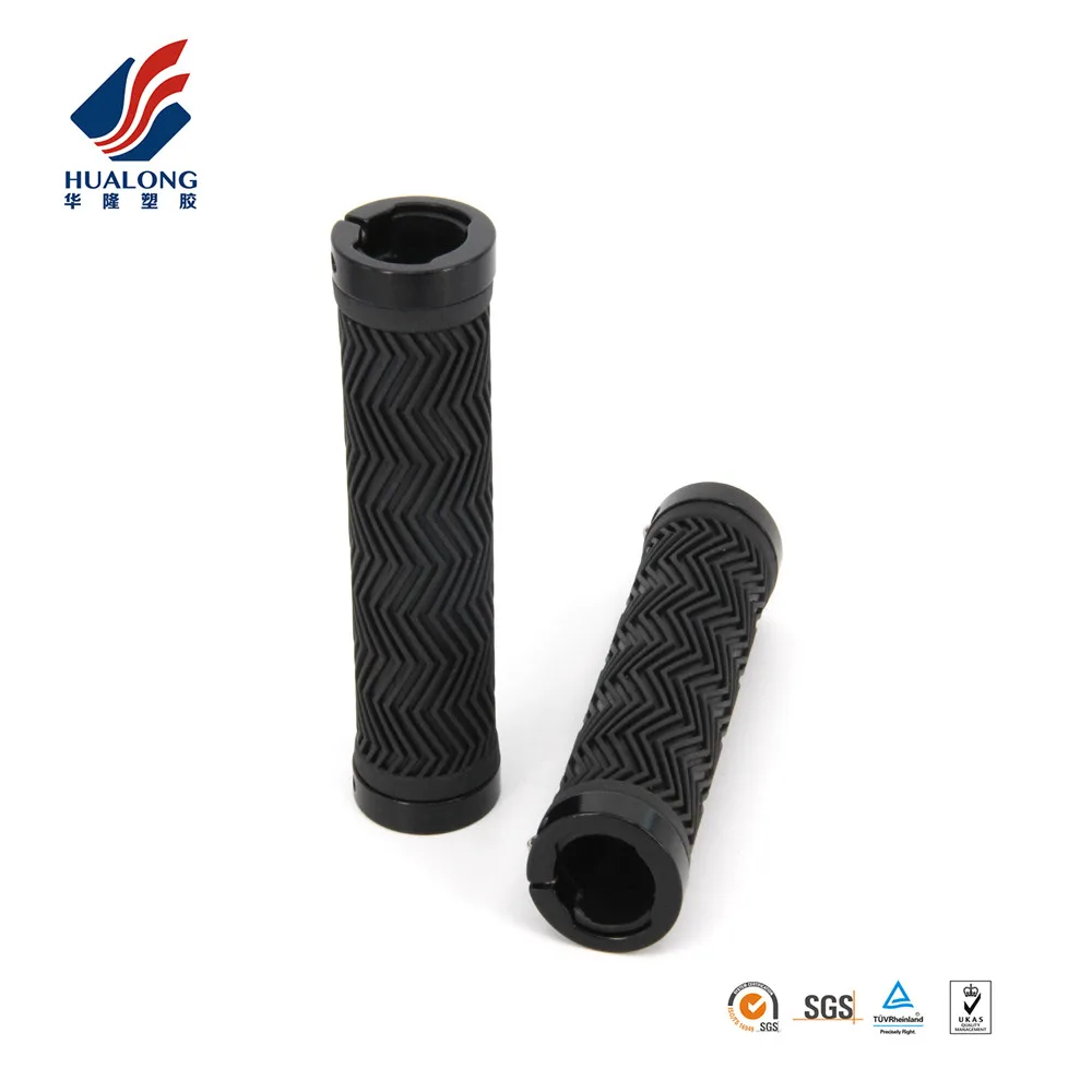 pink silicone gel lock on anti slip handlebar mountain bike dirtbike motocross grips brown with bar ends