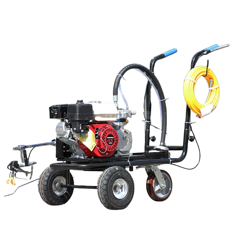 Hand push automatic spray gun hydraulic mark stop signs road curb painting line marking cold paint machine equipment machines