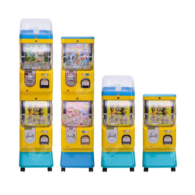 Three Layers Gashapon Machine Kid Japanese Gacha Store Whole Shop Design Pink Gachapon Game Toy Capsule Vending Machine