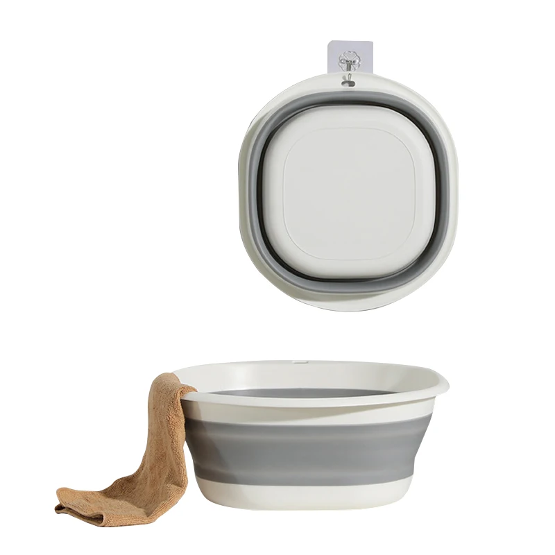 Multipurpose S M L size collapsible camping basin baby bathroom TPR outdoor kitchen foot washbasin space saving