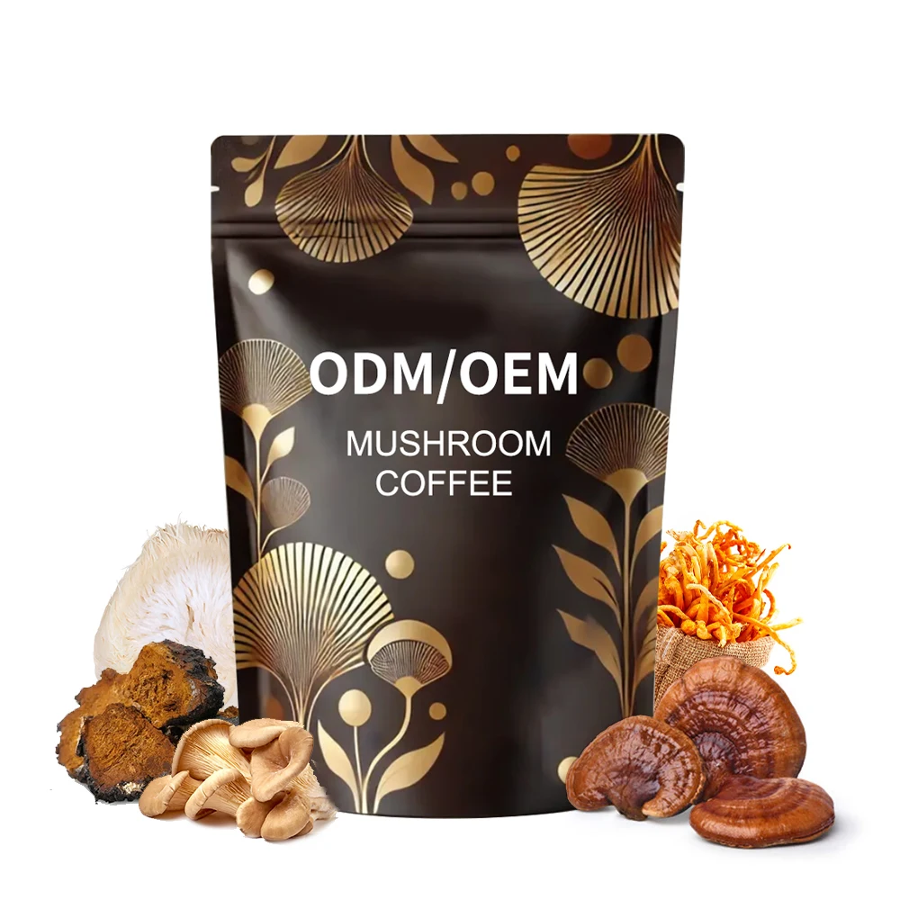 OEM/ODM Factory Customization Classic Espresso mixed coffee lions mane reishi  Best Price For Mushroom Drink coffee