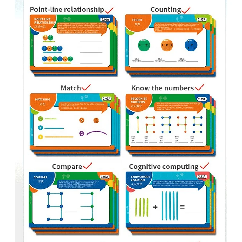 Teachers DIY Learning Geometric Shapes Building Set Toy Assembling Play House DIY Children Building Toy for Kids