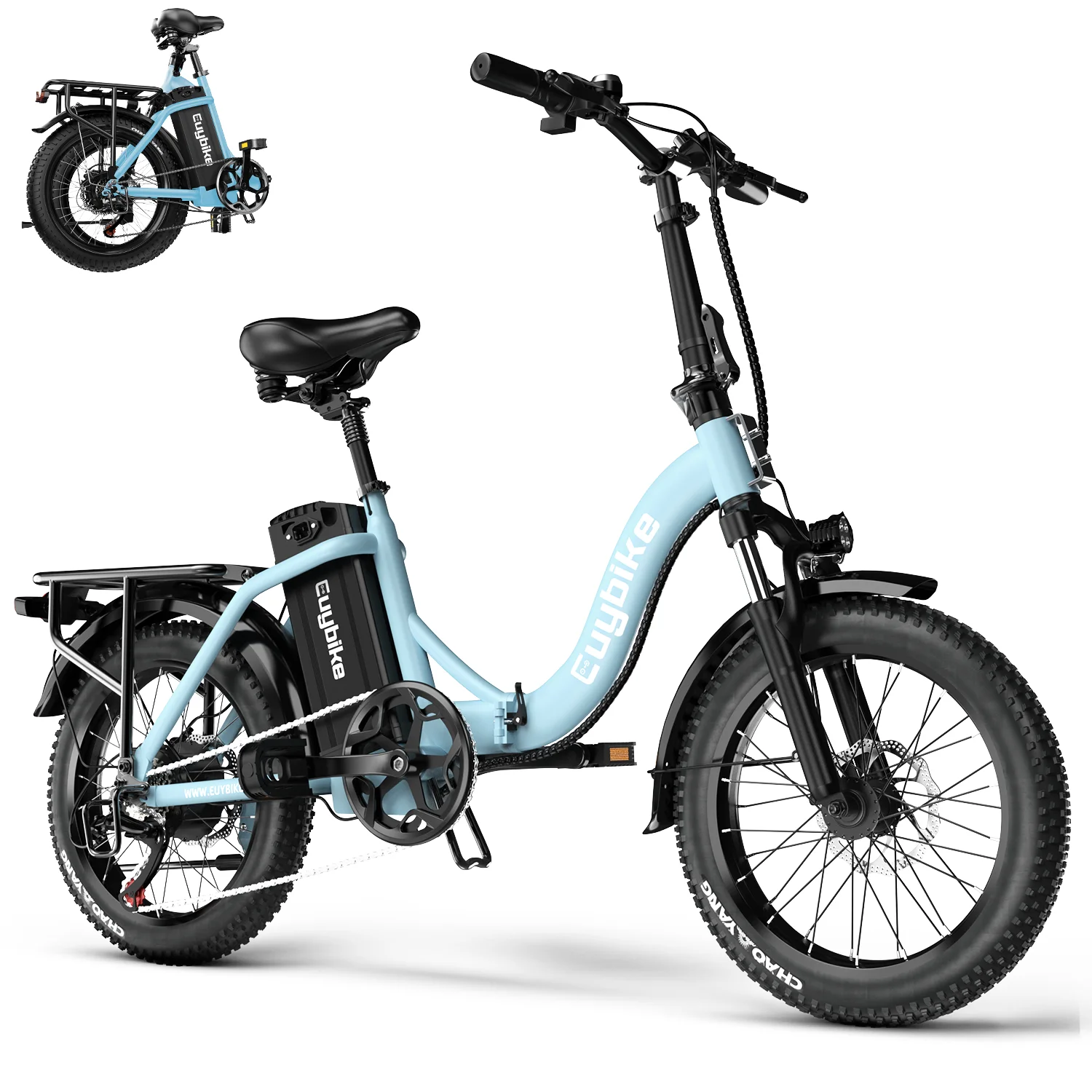 EUYBIKE F7 20-дюймовый складной электрический электровелосипед 750 Вт 48 В 15AH Shimano 7-скоростной литиевый аккумулятор
