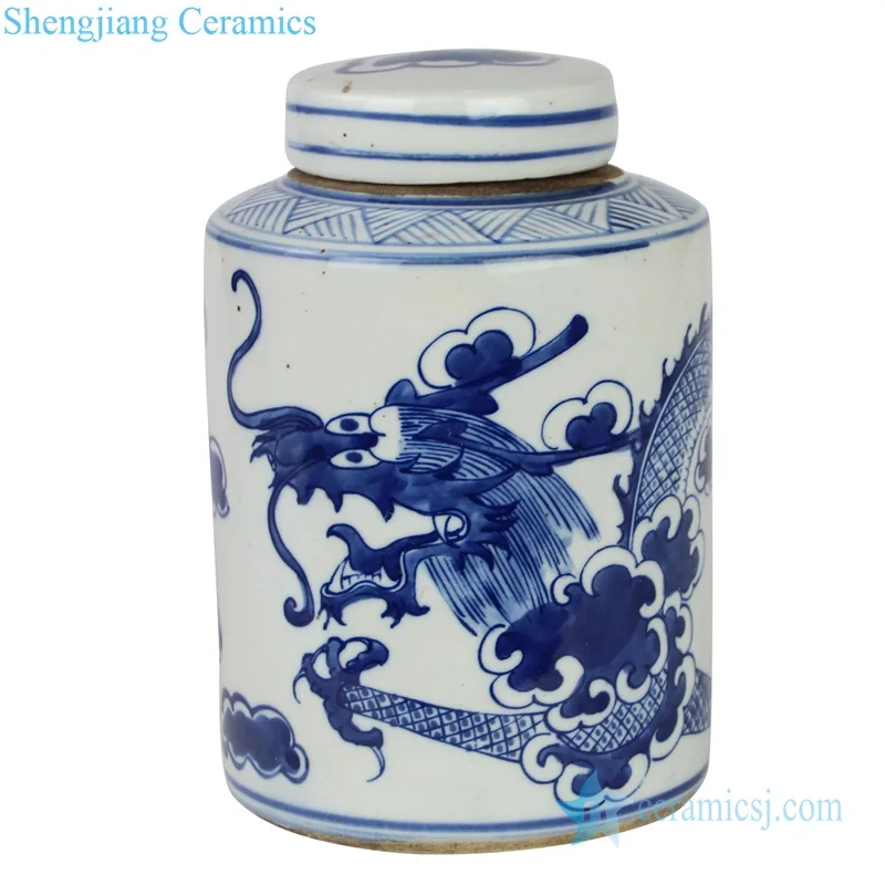 RZKT11 HM Hand painted China antique house decor ceramic tin jars