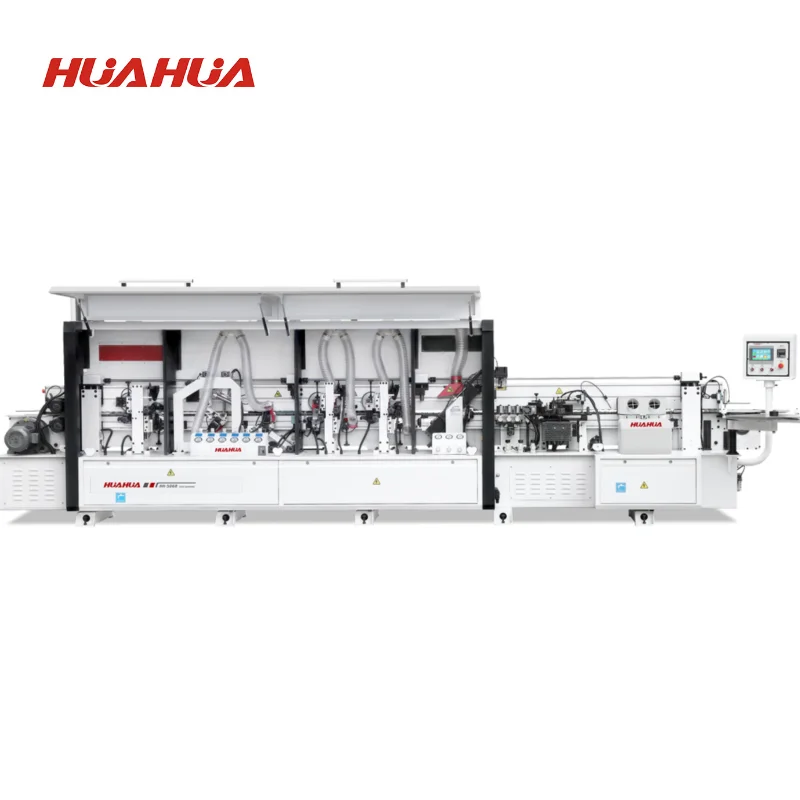 HUAHUA HH506R woodworking automatic edge banding machine with pre milling and corner rounding