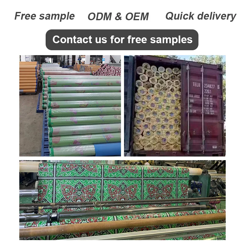 Non Tear Compact PVC Floor Roll 2.6m-4m Width Waterproof Plastic Linoleum Flooring Carpet Vinyl Flooring