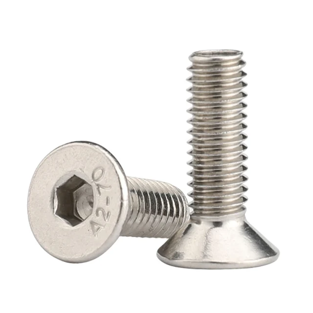 M0.6 M1 M1.6 M2 M3 M4 M6 M8 M10 M12 Stainless Steel DIN7991 Countersunk Head socket head Allen Screw Bolt