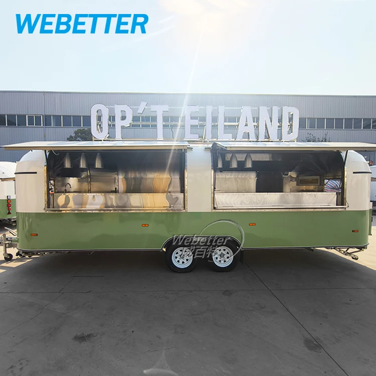 WEBETTER Cotton Candy Food Truck Street Pizza Trailer Cart Mobile Kitchen Fast BBQ Food Trailer With Full Kitchen Equipments