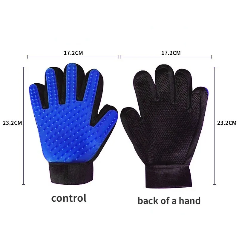 Customized Pet Grooming Gloves Deshedding Brush Cat Hair Remover Dog Bathing Brush for Cat and Dog Pet Bathing Products