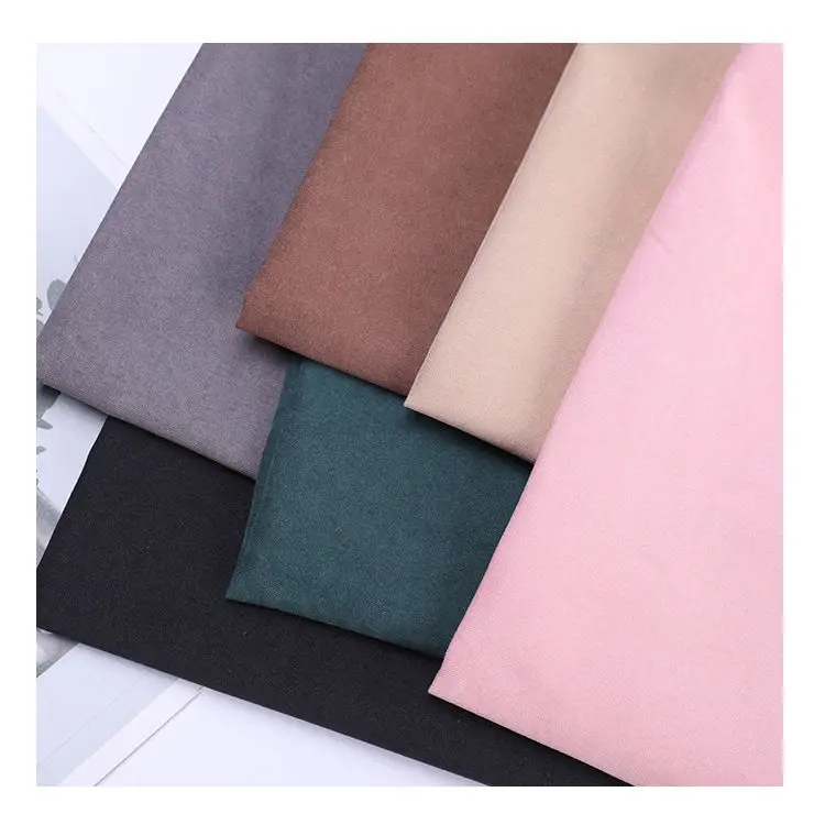 waterproof brushed semi dull 85% polyester 15% nylon satin peach skin fabric for pajamas fashion dress pants outdoor jacket