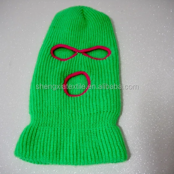 90s Neon Vintage SkiMask Design Your Own SkiMask Knit Ski FaceMask Neon Balaclava