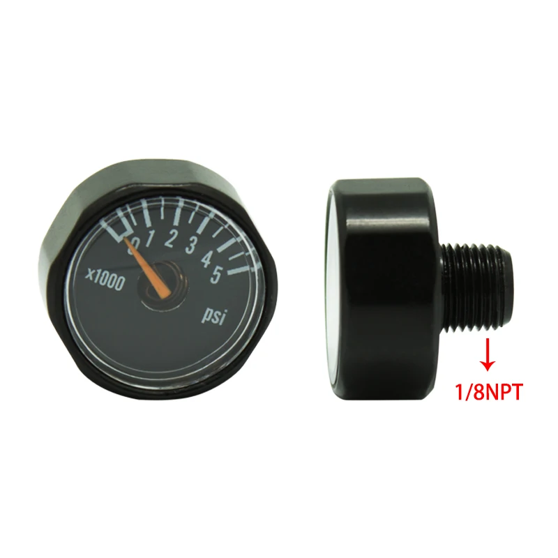 1/8NPT Thread Mini Paintball 5000PSI Pressure Gauge for Air Tank Regulator