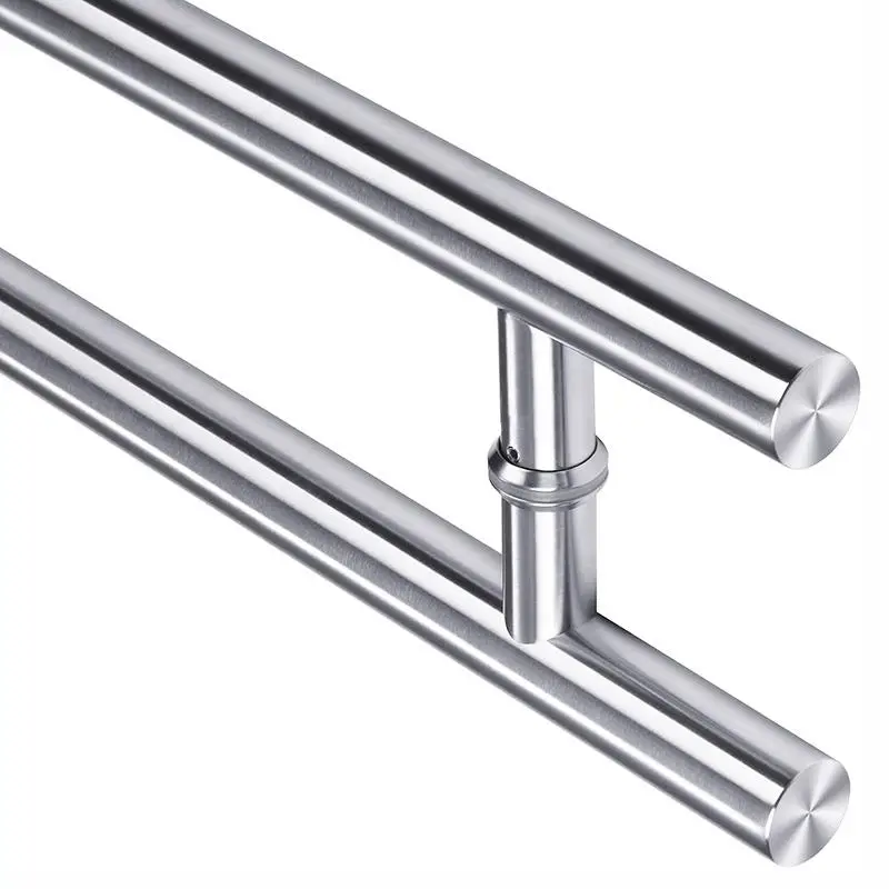 Commercial H-Shape Style Back to Back Push Pull Door Handle 304 Stainless Steel pipe