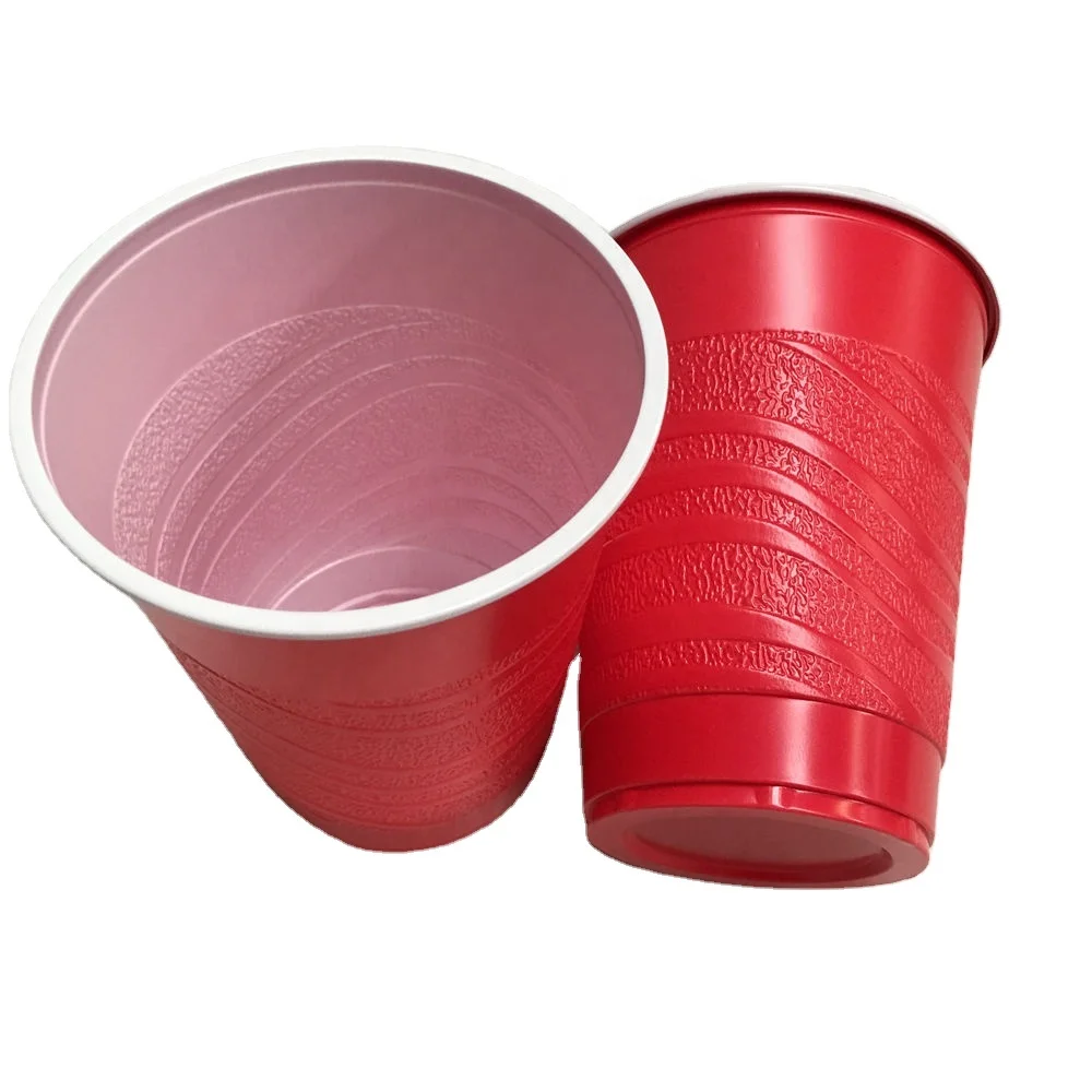 16oz Disposable Red Plastic Party Cups for Drinks Juice Beer Soda Energy Drinks-for Holiday Tumblr or Any Occasion