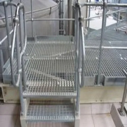 Industrial platform steel step stair ladder with