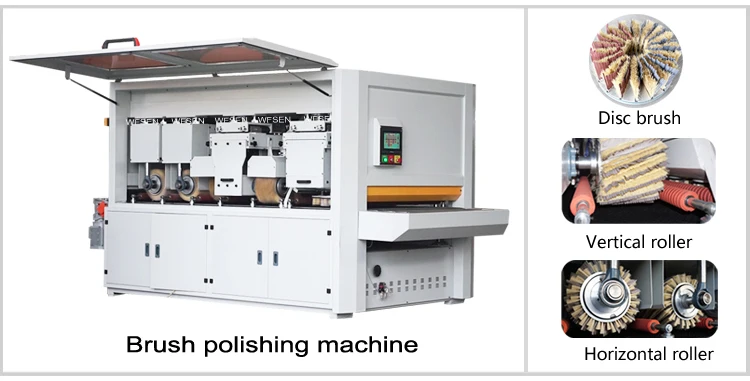 Automatic cabinet door brush drum polishing sanding sander machine for furniture