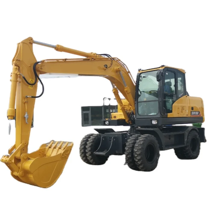 Китайский новый экскаватор 13 5-тонный колесный SW150 с ведром 0 58cbm для