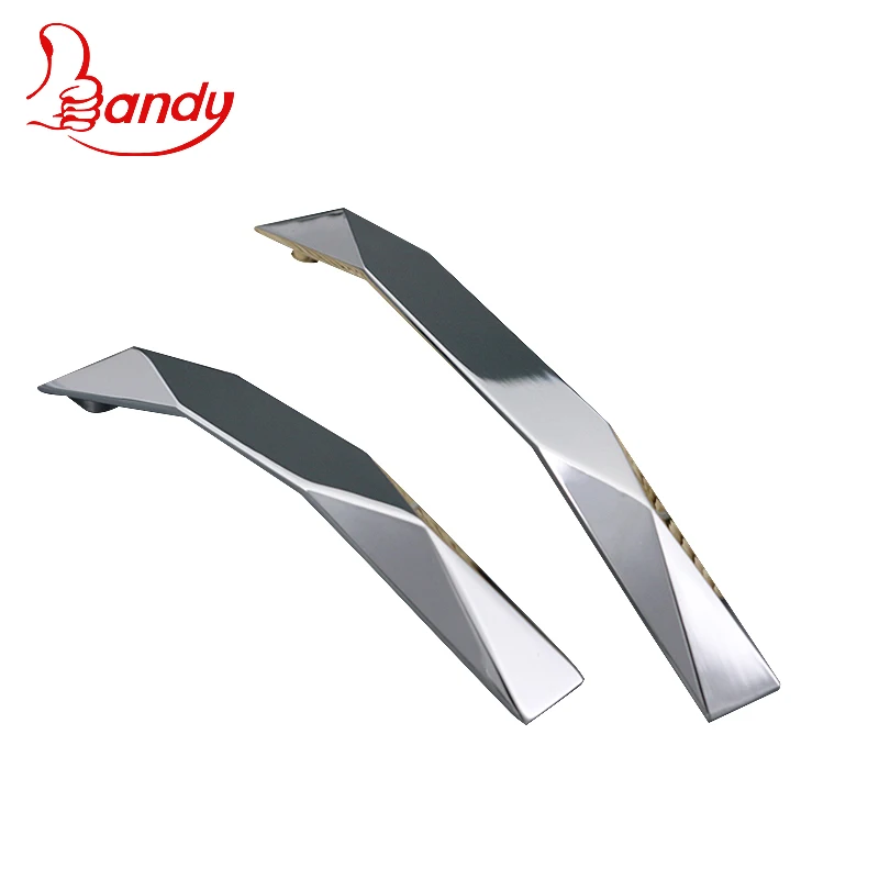 popular nice high quality Zinc alloy zamak furniture pull rhombus surface kitchen cabinet dresser handles special design