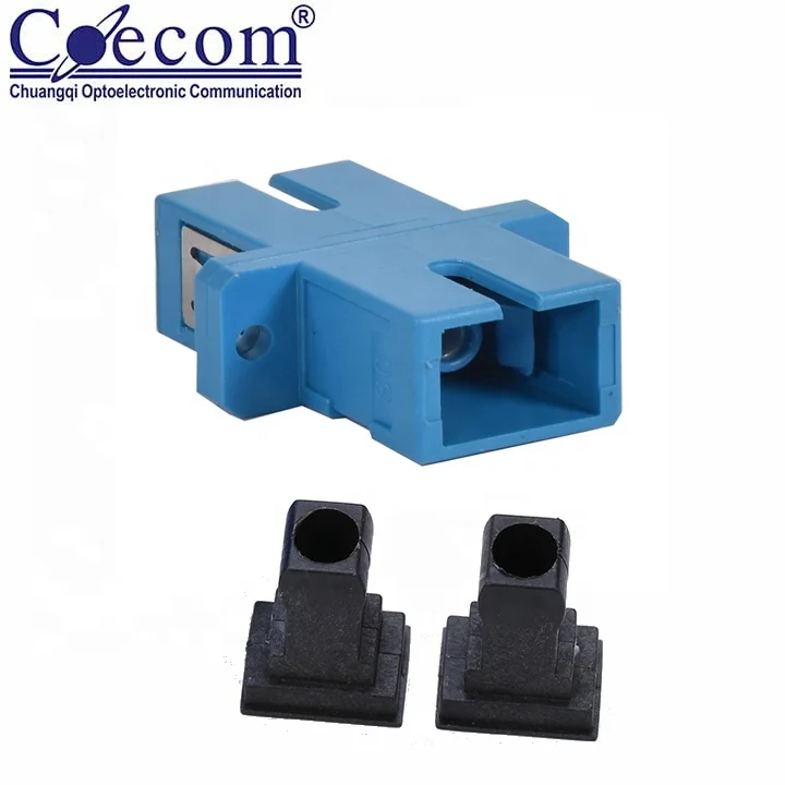 Overhead FTTH SC Adapter Single Mode SC Optical Fiber Adapter Outdoor SC Fiber Optic Adapter for Splice Patch Panel